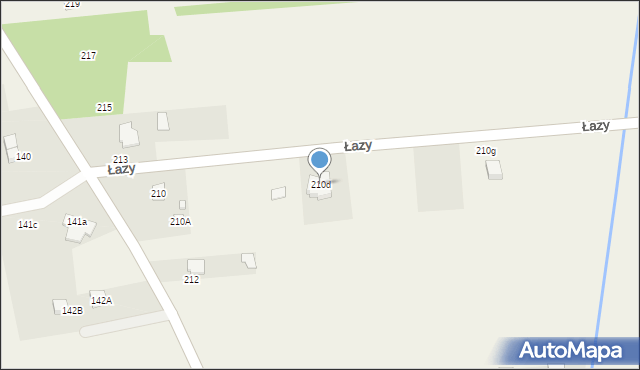 Łazy, Łazy, 210d, mapa Łazy