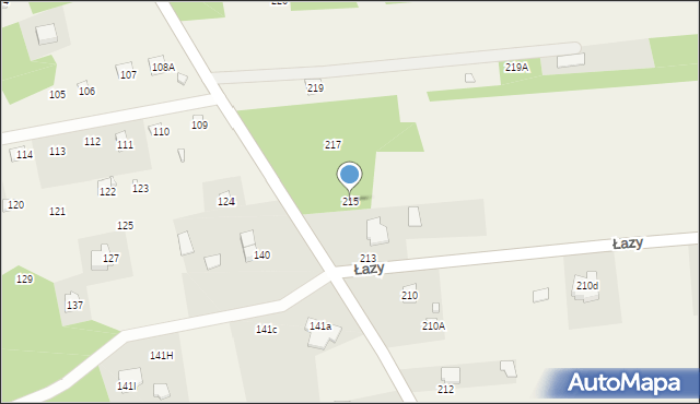 Łazy, Łazy, 215, mapa Łazy