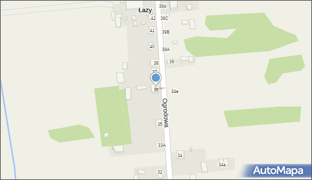 Łazy, Łazy, 36, mapa Łazy