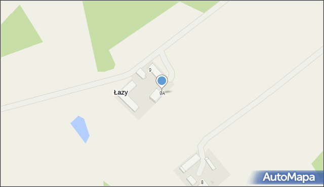 Łazy, Łazy, 9A, mapa Łazy