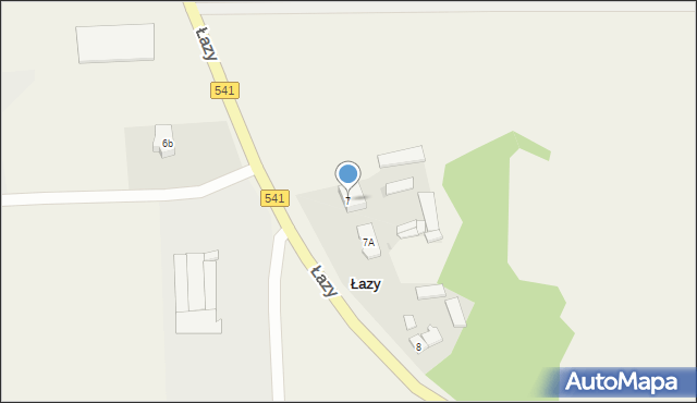 Łazy, Łazy, 7, mapa Łazy