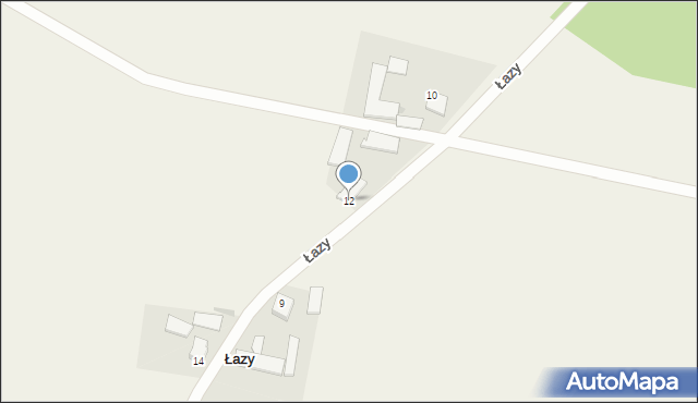 Łazy, Łazy, 12, mapa Łazy