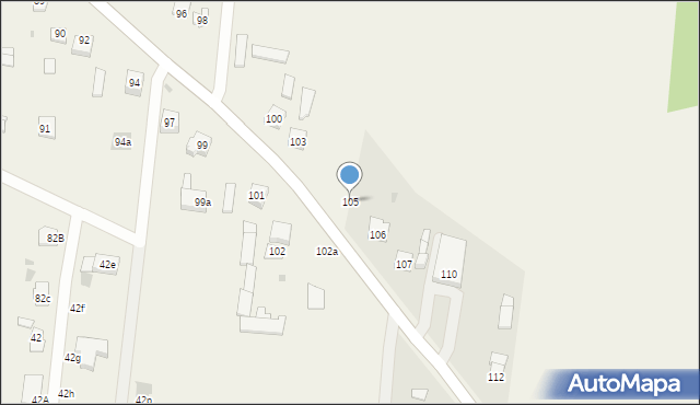 Łazy, Łazy, 105, mapa Łazy