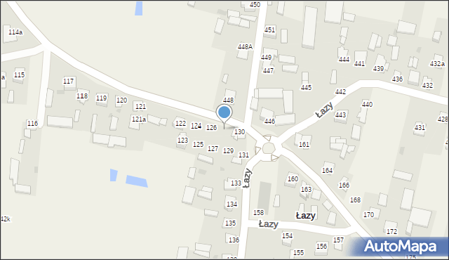 Łazy, Łazy, 128, mapa Łazy