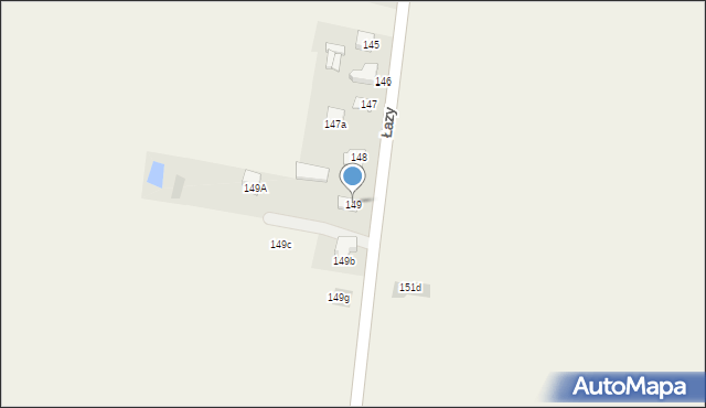 Łazy, Łazy, 149, mapa Łazy