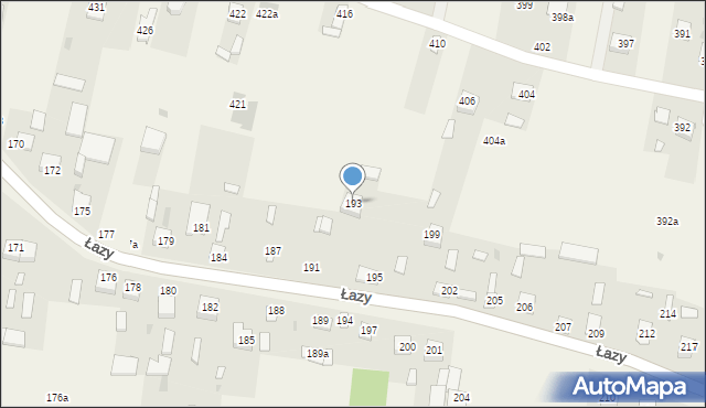 Łazy, Łazy, 193, mapa Łazy
