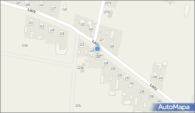 Łazy, Łazy, 226, mapa Łazy