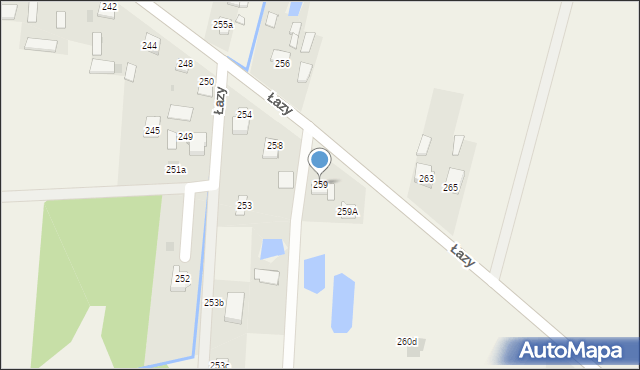 Łazy, Łazy, 259, mapa Łazy