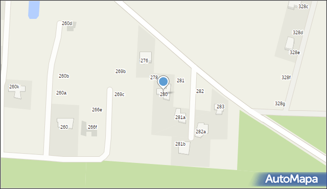 Łazy, Łazy, 280, mapa Łazy