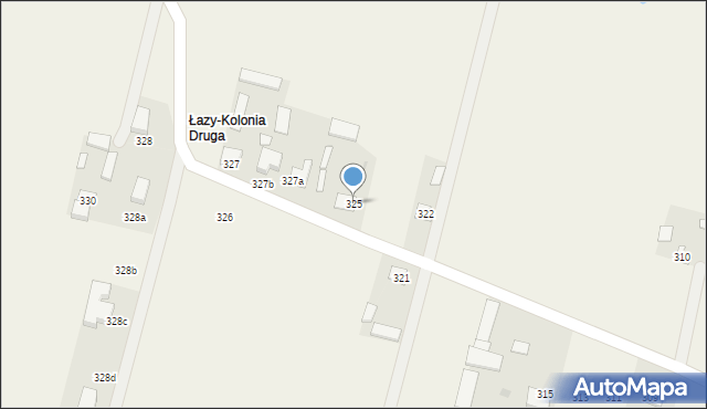 Łazy, Łazy, 325, mapa Łazy