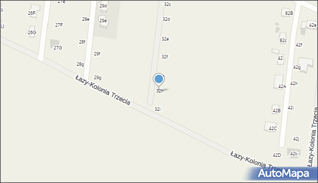 Łazy, Łazy, 32h, mapa Łazy
