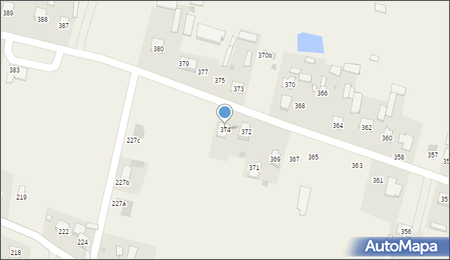 Łazy, Łazy, 374, mapa Łazy