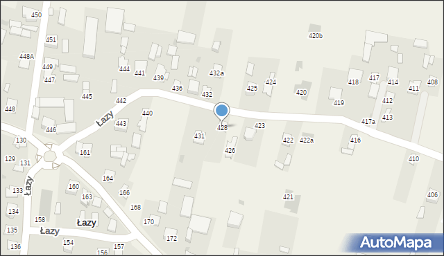 Łazy, Łazy, 428, mapa Łazy