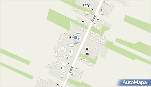 Łazy, Łazy, 66, mapa Łazy