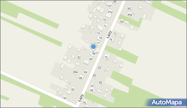 Łazy, Łazy, 78, mapa Łazy