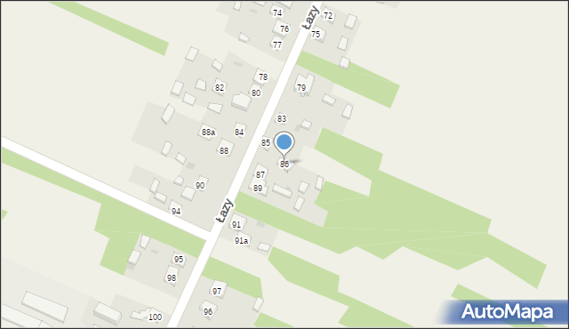 Łazy, Łazy, 86, mapa Łazy