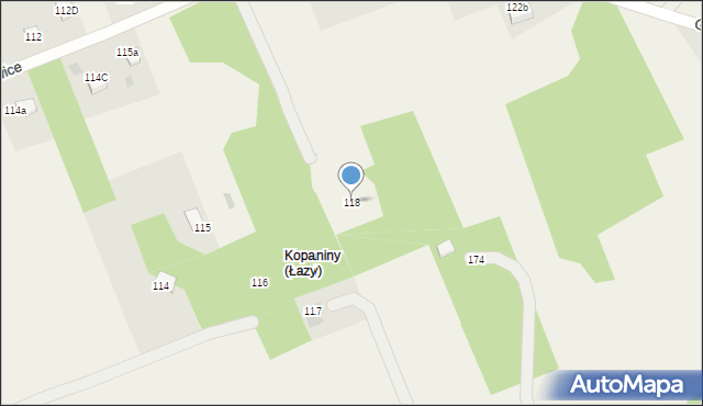 Łazy, Łazy, 118, mapa Łazy