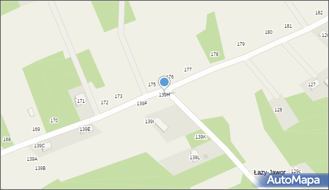 Łazy, Łazy, 139H, mapa Łazy