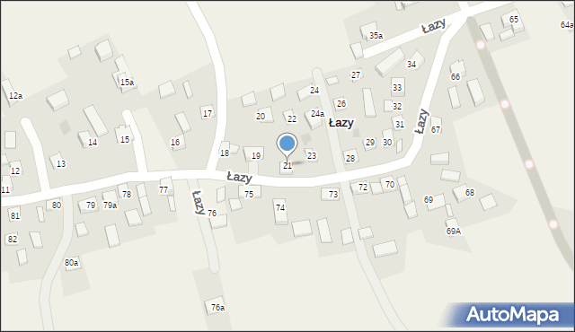 Łazy, Łazy, 21, mapa Łazy