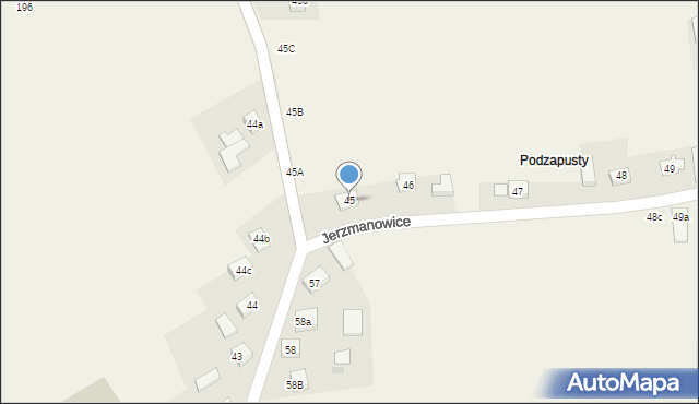 Łazy, Łazy, 45, mapa Łazy