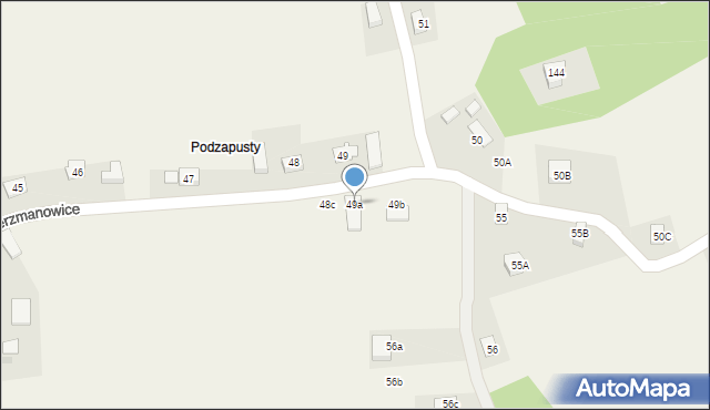 Łazy, Łazy, 49a, mapa Łazy