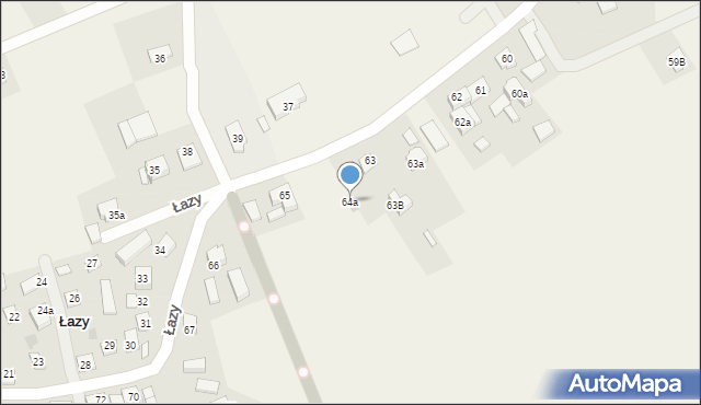 Łazy, Łazy, 64a, mapa Łazy
