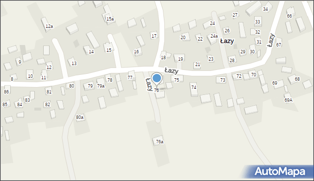 Łazy, Łazy, 76, mapa Łazy