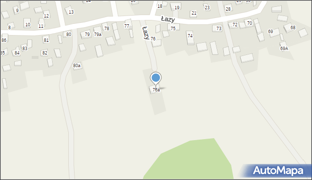 Łazy, Łazy, 76a, mapa Łazy