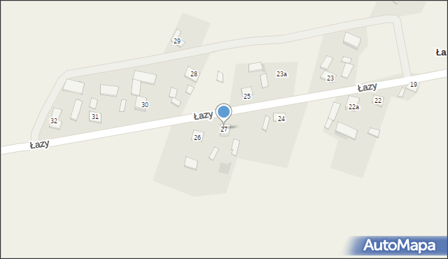 Łazy, Łazy, 27, mapa Łazy