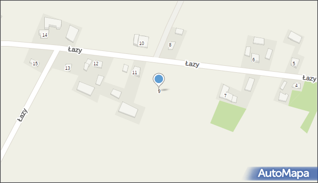 Łazy, Łazy, 9, mapa Łazy