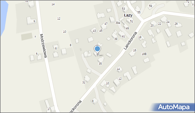 Łazy, Lanckorona, 37a, mapa Łazy