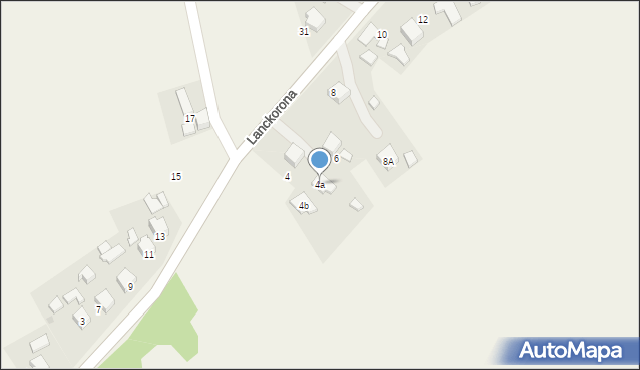 Łazy, Lanckorona, 4a, mapa Łazy