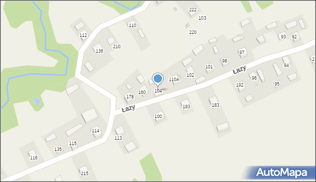 Łazy, Łazy, 104, mapa Łazy