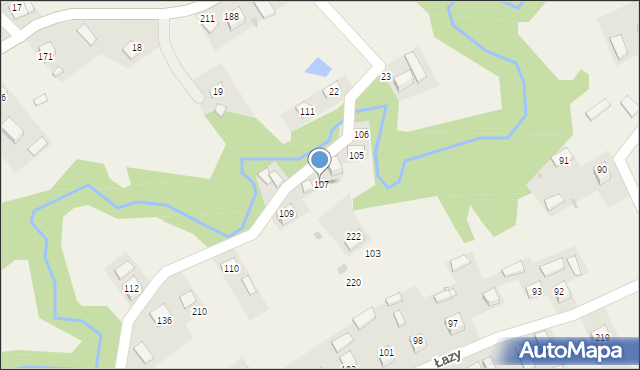 Łazy, Łazy, 107, mapa Łazy