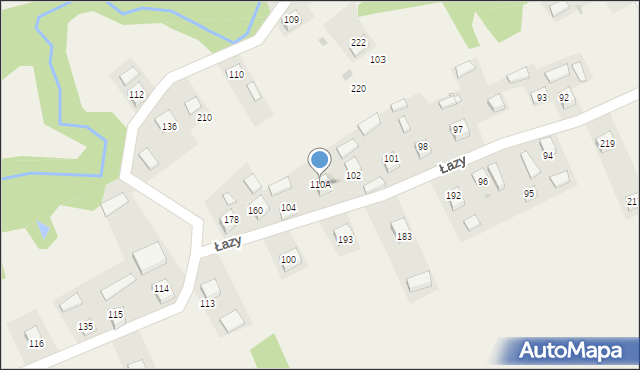 Łazy, Łazy, 110A, mapa Łazy
