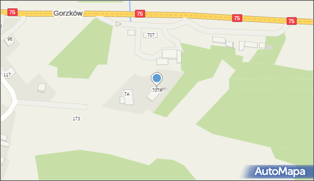 Łazy, Łazy, 707A, mapa Łazy