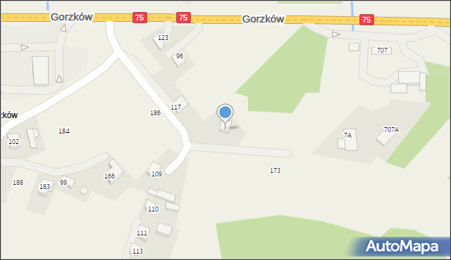 Łazy, Łazy, 708, mapa Łazy