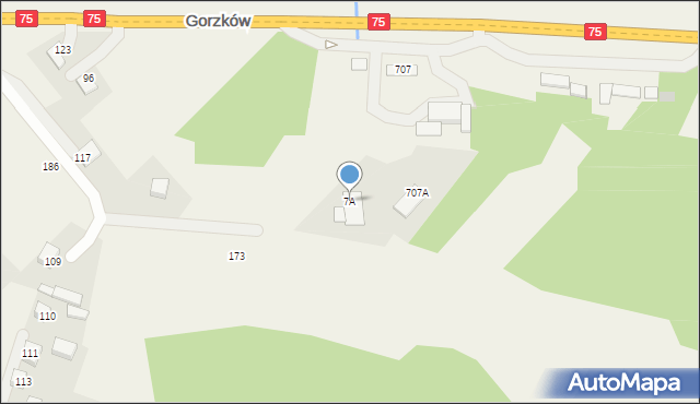 Łazy, Łazy, 7A, mapa Łazy