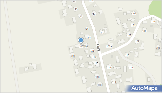 Łazy, Łazy, 100, mapa Łazy