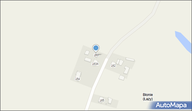 Łazy, Łazy, 163, mapa Łazy