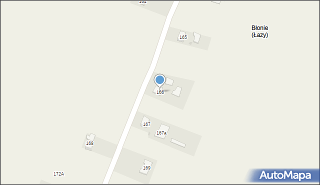 Łazy, Łazy, 166, mapa Łazy