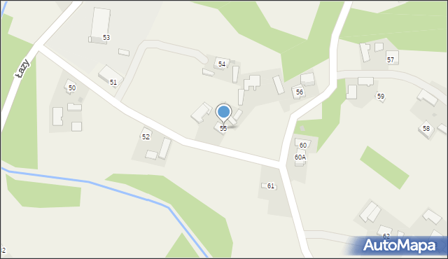 Łazy, Łazy, 55, mapa Łazy