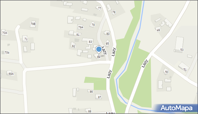 Łazy, Łazy, 84, mapa Łazy