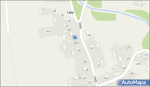 Łazy, Łazy, 93, mapa Łazy