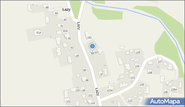 Łazy, Łazy, 94, mapa Łazy