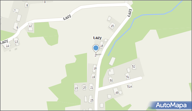 Łazy, Łazy, 17, mapa Łazy