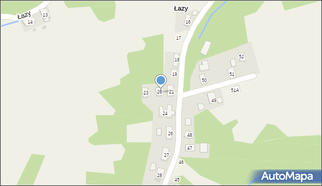 Łazy, Łazy, 22, mapa Łazy