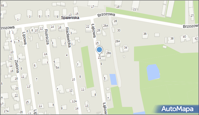 Łazy, Łąkowa, 11, mapa Łazy