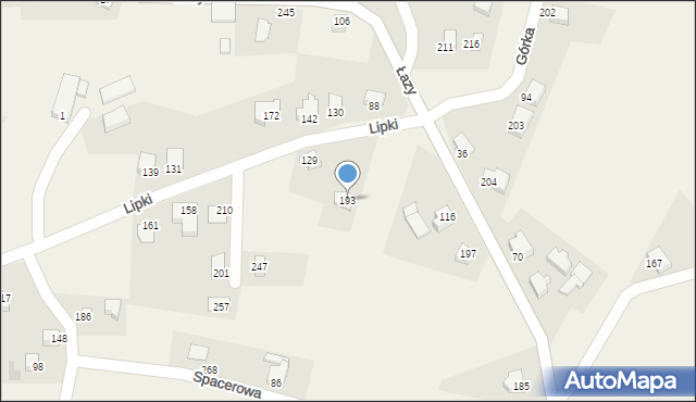 Łazy, Łazy, 193, mapa Łazy