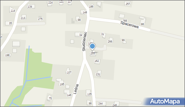 Łazy, Łazy, 205, mapa Łazy